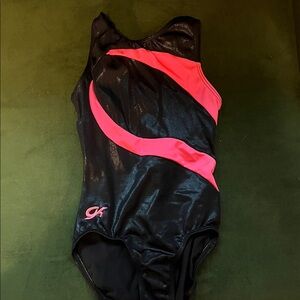 Black and Pink GK Elite Gymnastics Leotard